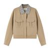 Retro Plaid Spliced Zipper Jacket