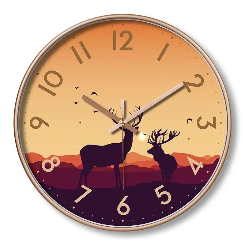 Silent 8 Inch Wall Clock Non-Ticking Decorative Clock for School Office Classroom Bedroom Kitchen Living Room Decor