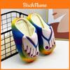 Cartoon Celebrity Toe Slippers With Plush Material For Home Comfort And Casual Wear