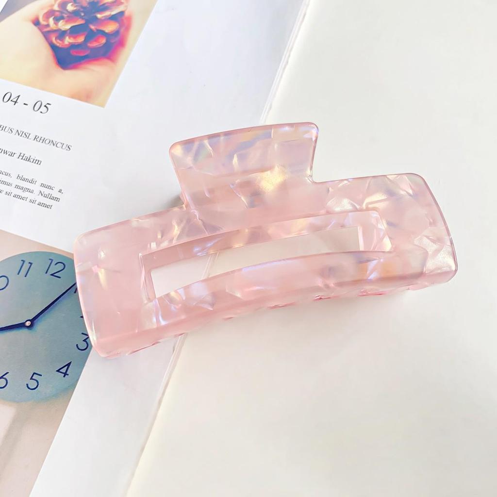 Iridescent Mermaid Shark Clip: Large Korean Acetate Hair Claw for Women's Updo