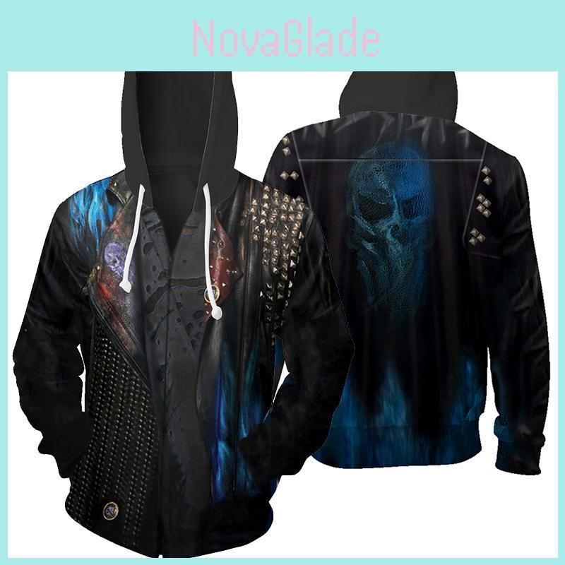 Und vielseitiger Descendants 3 Hades Hoodie Cosplay Kostüm für Herbst-Outdoor-Aktivitäten**