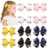 2Pcs Double Layer Glitter Bow Hair Clips for Girls Cute Grosgrain Ribbon Hair Accessories Children's Hairpins Bowknot Headwear