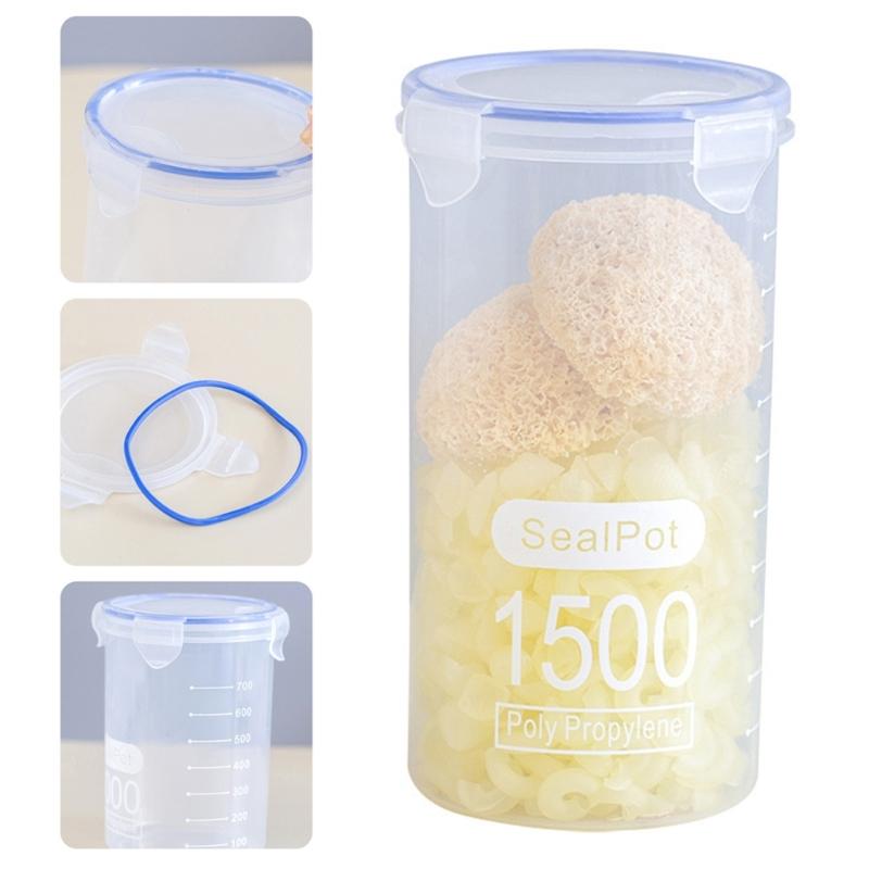 Leakproof Plastic Containers Multipurpose Transparent Kitchen Storage Solution Canister For Cereal Baking Supplies