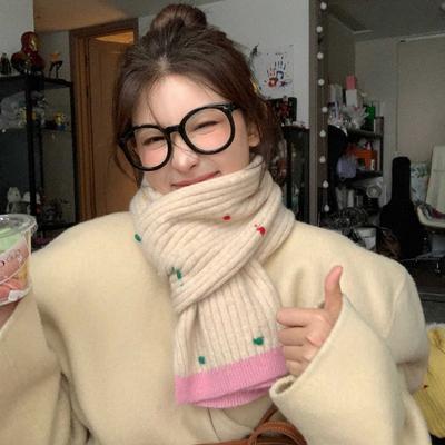 Wool Wool Scarf For Schoolgirls With Thickened Warm Neck Brace Around The Neck
