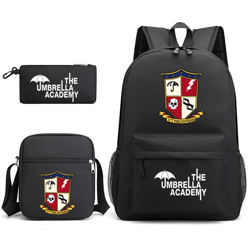 School Season Theumbrellaacademy Umbrella College Printed Schoolbag 3-Piece Pencil Case Shoulder Bag Backpack Pencil case
