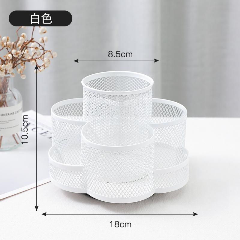 Metal Rotating Pen Holder Decoration Pen Holder Makeup Brush Storage Bucket Desktop Multifunctional Creative Pen Holder