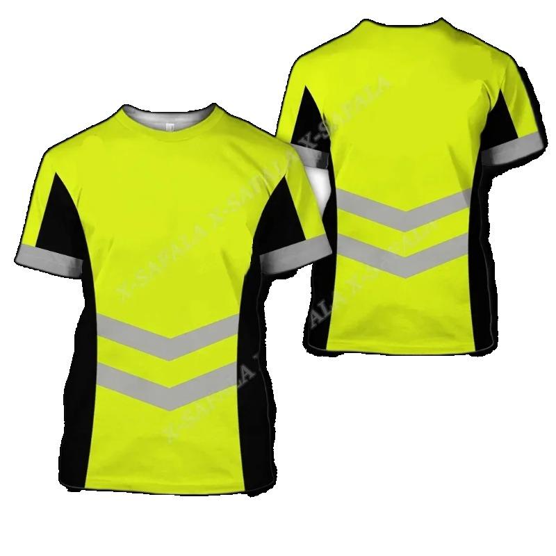 Stromleitungsmonteur Schweißer LKW-Fahrer Mechaniker Elektriker LKW 3D-Druck T-Shirt Herren Oberteil T-Shirt Nicht-Arbeitskleidung Cosplay Sicherheitsuniform