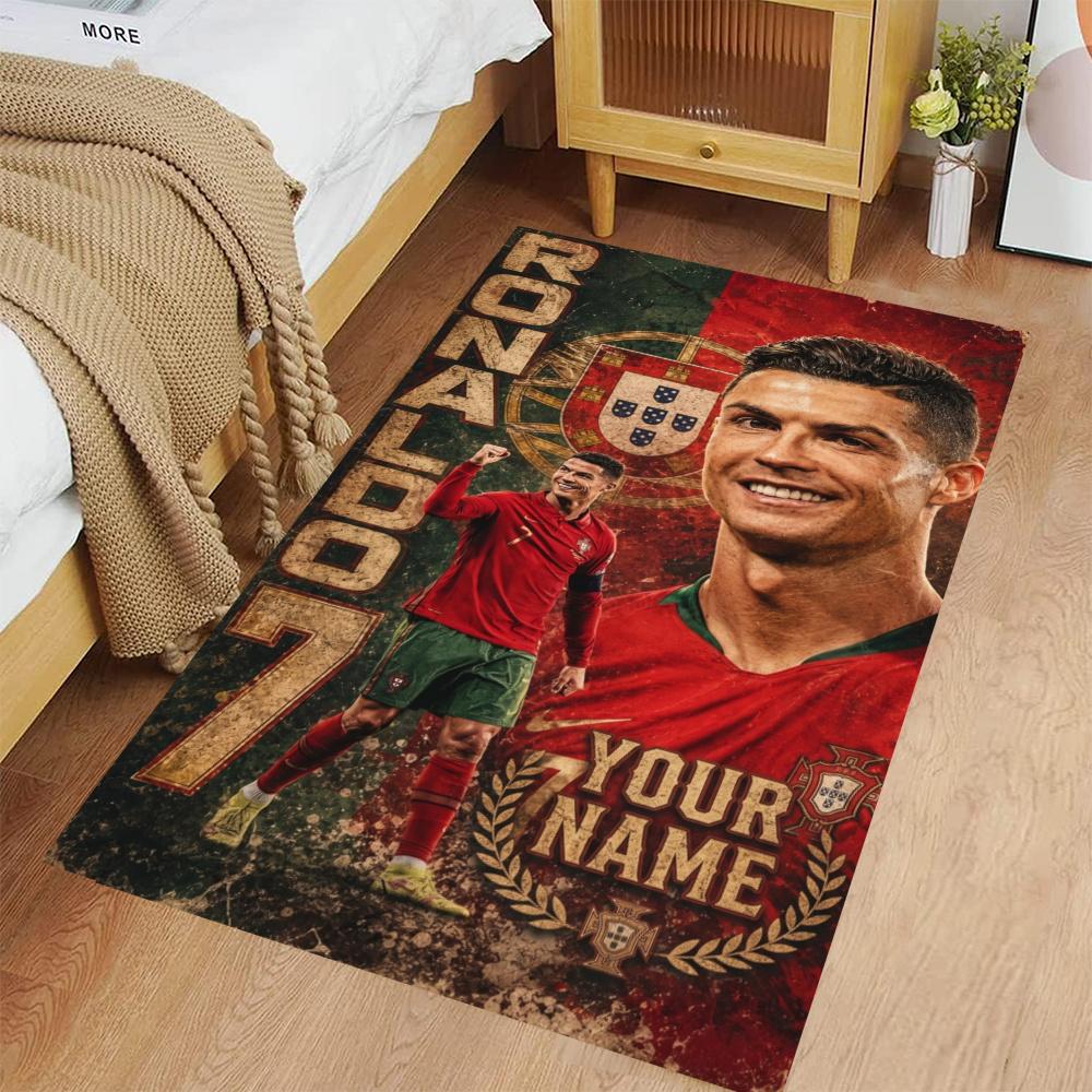 Cristiano Ronaldo Carpet Perfect For Game Room Study Room Kitchen Entryway Antislip Rug Anime Office Decor Best For Christmas