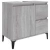 Bathroom Cabinet Gray Sonoma 65 X 33 X 60 Cm Particleboard