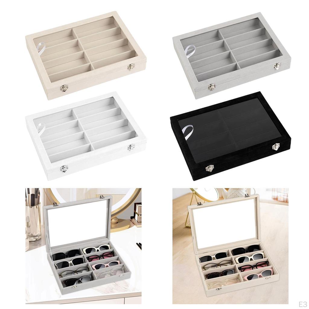 Eyeglass Case, Sunglasses Organizer, Elegant Storage Box for Men And Women, Ideal The Desk