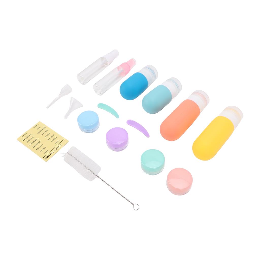 Toiletries Travel Bottles Leak Proof Squeezable Lightweight Travel Bottles Set for Airport Trip Accessories 190g 17