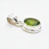 Natural Peridot Pendant-Handmade Silver Pendant-925 Sterling Silver Pendant-Oval Peridot Pendant-Anniversary Pendant-August Birthstone