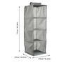 Foldable Cotton Linen Hanging Organizer For Closet 4-Layer Storage Bag Fabric Organizer Shelf Closet Organization