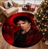 Damon Salvatore Pattern Round Rug, Indoor/Outdoor Mat, for Picnic, Gameroom, Bedroom, Office, Living Room, Home Decor Carpet, Birthday Gift