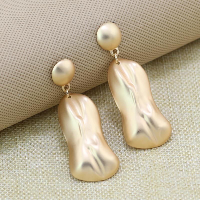 Metal Premium Alloy Earrings Irregular Geometric Earrings Female Exaggerated Retro Earrings Eid Al-Fitr Lasser Bairam