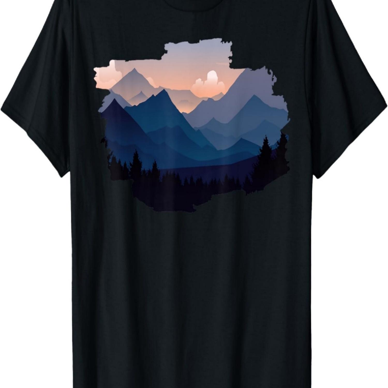 

Mountain, Nature Trees and Forest T-Shirt(5) S чёрный