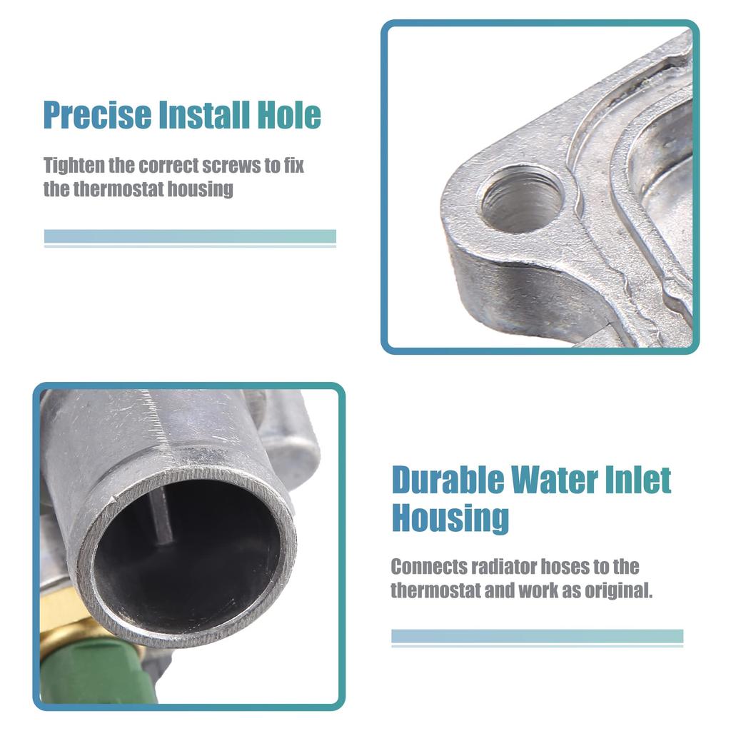 uxcell 55202371 Engine Cooling Thermostat Housing Assembly Compatible with Fiat 500 2007-2020