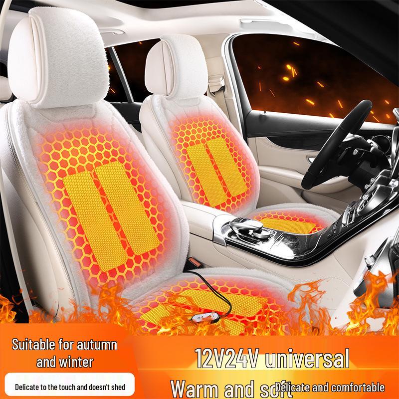Graphene Car Heated Seat Cushion - Quick Heat & Adjustable for Winter