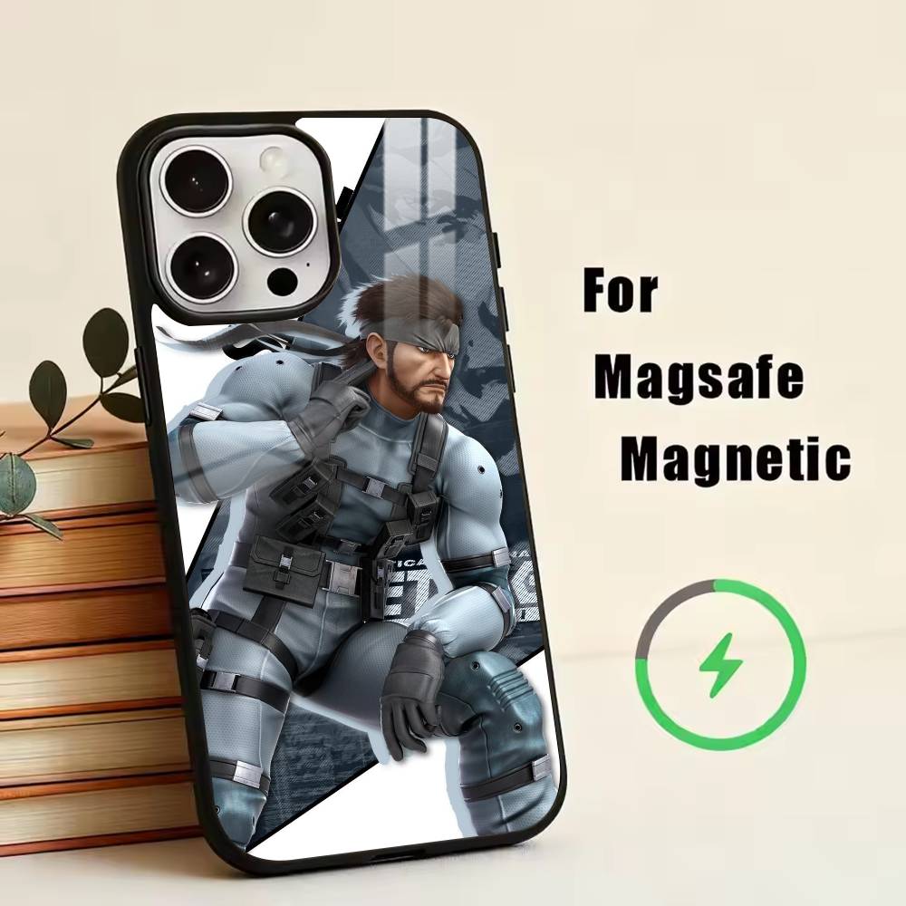 GM-Metal Gear Solid1 Handyhülle Für iPhone17,16,15,14,13,12,11 Plus,Pro Magnetisch Für Magsafe Kabelloses Laden
