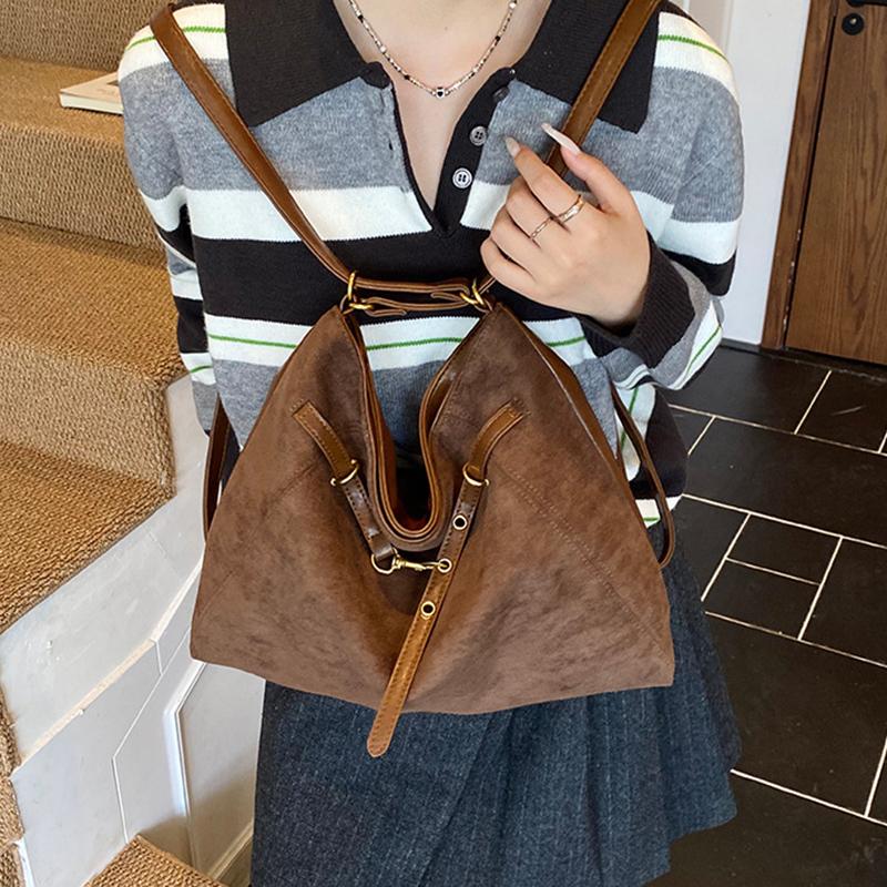 Yogodlns Lazy Style Retro Single Shoulder Underarm Bag Minimalist Tote Bag Large Capacity Commuting Bag Crossbody Bags