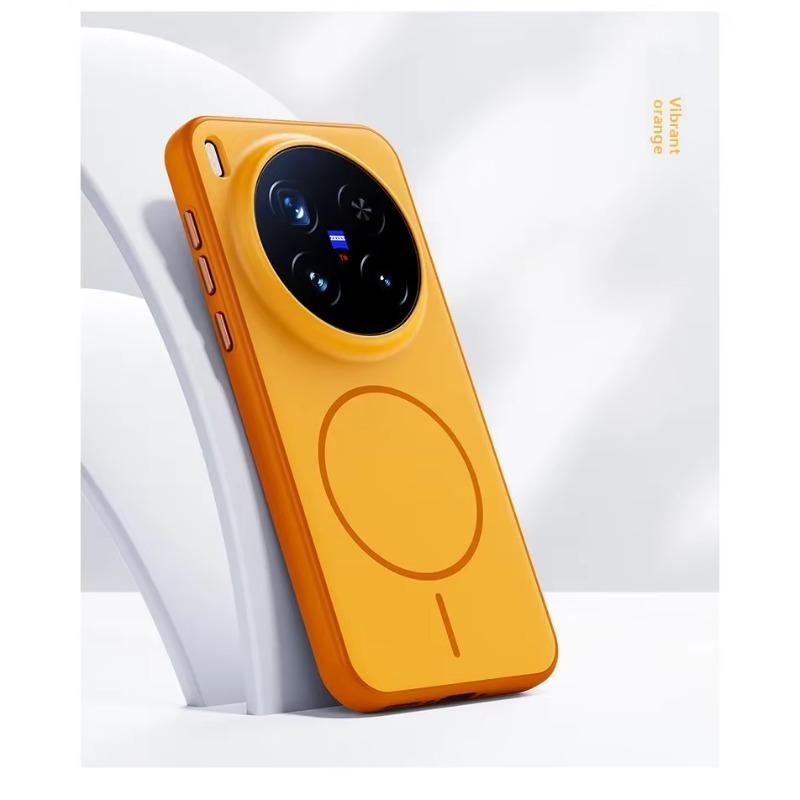 Minimalist Hard Silicone Skin Feel Magnetic Phone Case for VIVO X500 Pro Max X300 Wireless Charger Shockproof Anti Scratch Protective Cover