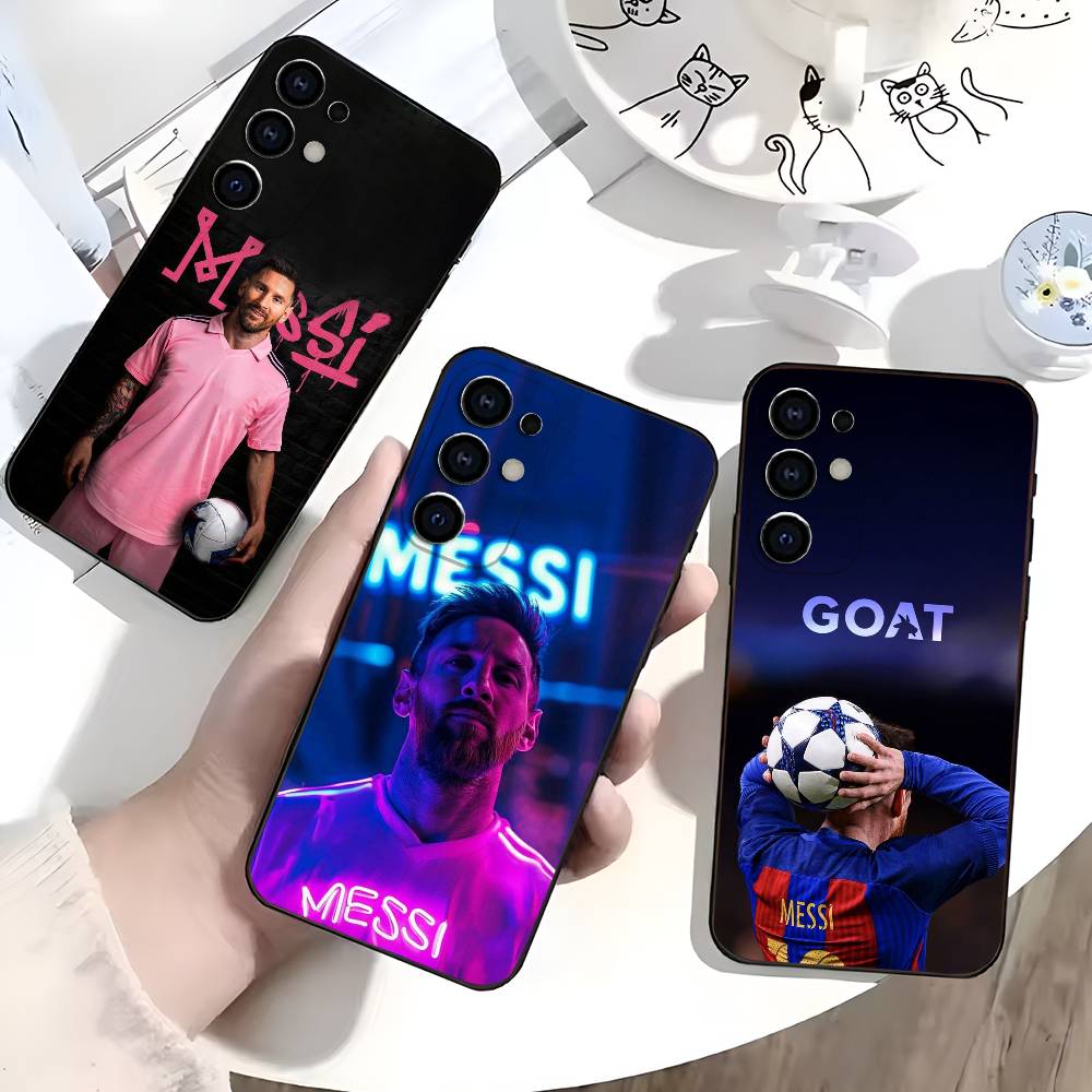 Football Star M-Messi Phone Case Silicone Soft For Samsung S25,S24,S21,S22,S23,S30,Ultra,S20,Plus,Fe,Lite