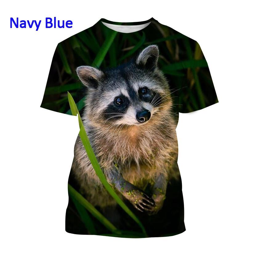 Newest Raccoon 3D T-shirt Fashion Funny Animal Printing Casual T-shirt Unisex Round Neck Hip-hop Harajuku T-shirt