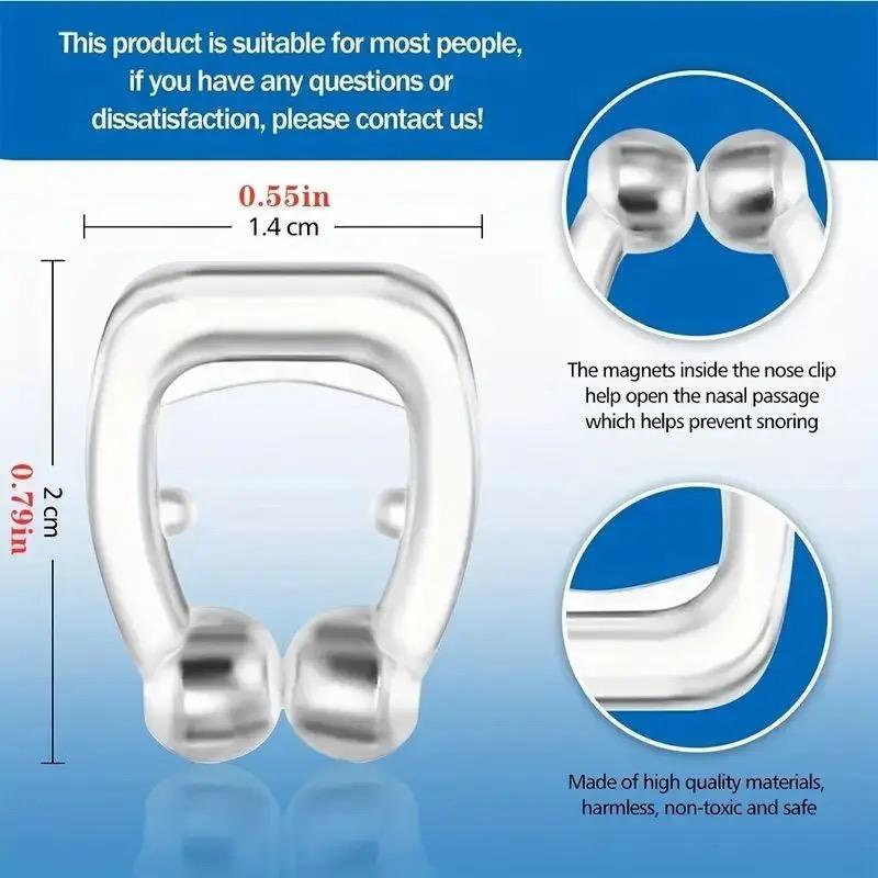 1-4Pcs Silicone Magnetic Stop Snoring Device Anti Snore Clip Professional Sleeping Aid Relieve Snore Latest Anti Snoring Devices