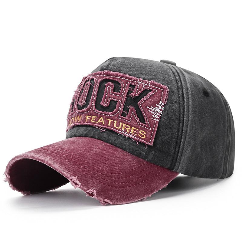 Distressed Style Casual Baseball Cap With Embroidered Alphabet For Outdoor Activities