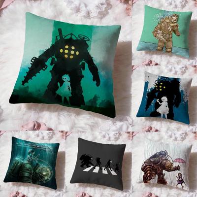 Funda de Cojín Fanart B-BioShock RaptureS Comodidad Premium Funda de Almohada Reversible -Diseño Dos en Uno para Cualquier Habitación y Interior de Coche