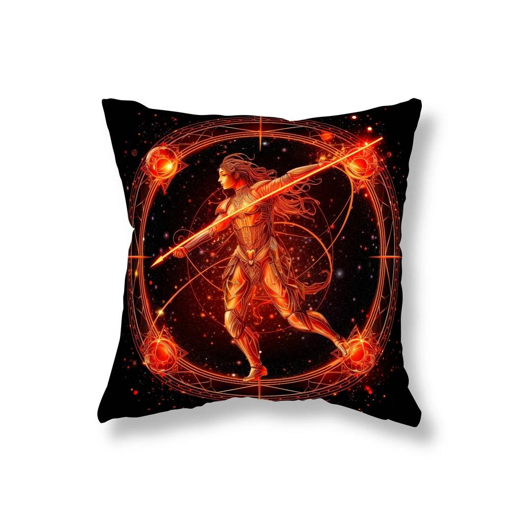 Wystrój domu Wzory znaków zodiaku Dekoracyjne poszewki na poduszki Dekoracyjna poszewka na poduszkę Nadaje się na sofę, sypialnię, samochód Poszewka na poduszkę