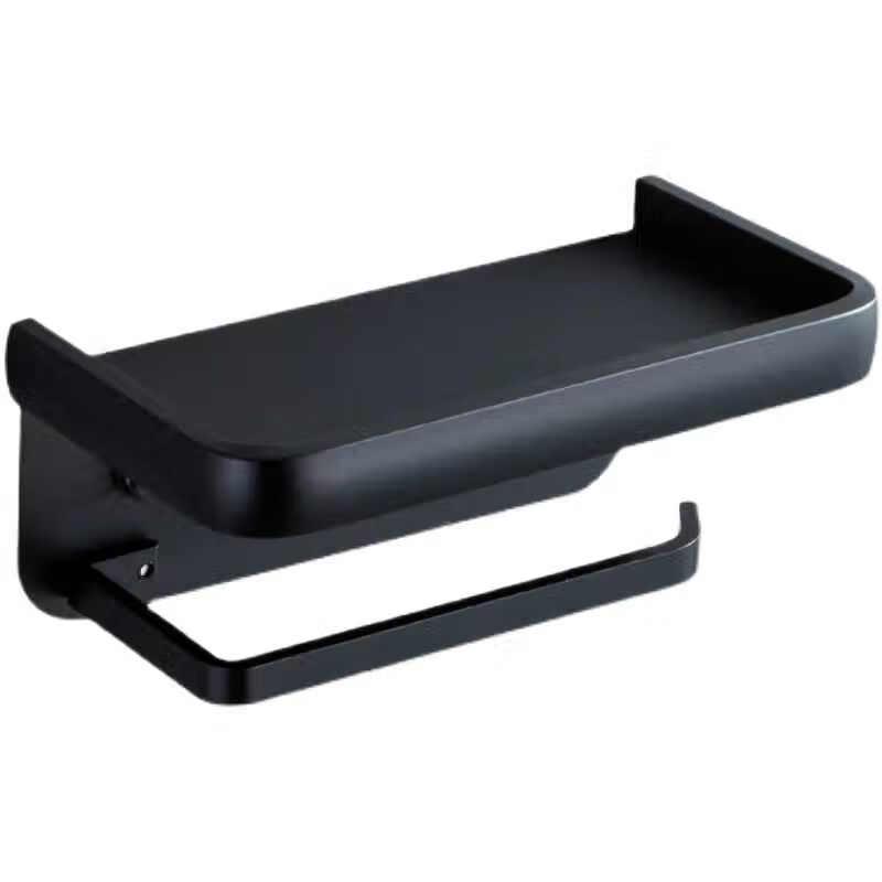 Aige Beznarzędziowy Uchwyt na Papier Toaletowy z Aluminium Kosmicznego z Półką na Telefon