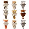 16cm Large Fluffy Tail Lovely Animals Stuffed Raccoon Cat Fox Palm Plush Soft Gifts