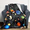 1Pc Cosmic Planetary Journey Blanket Soft And Comfortable Casual Warm Camping Travel Christmas Halloween Xmas Gift M92434