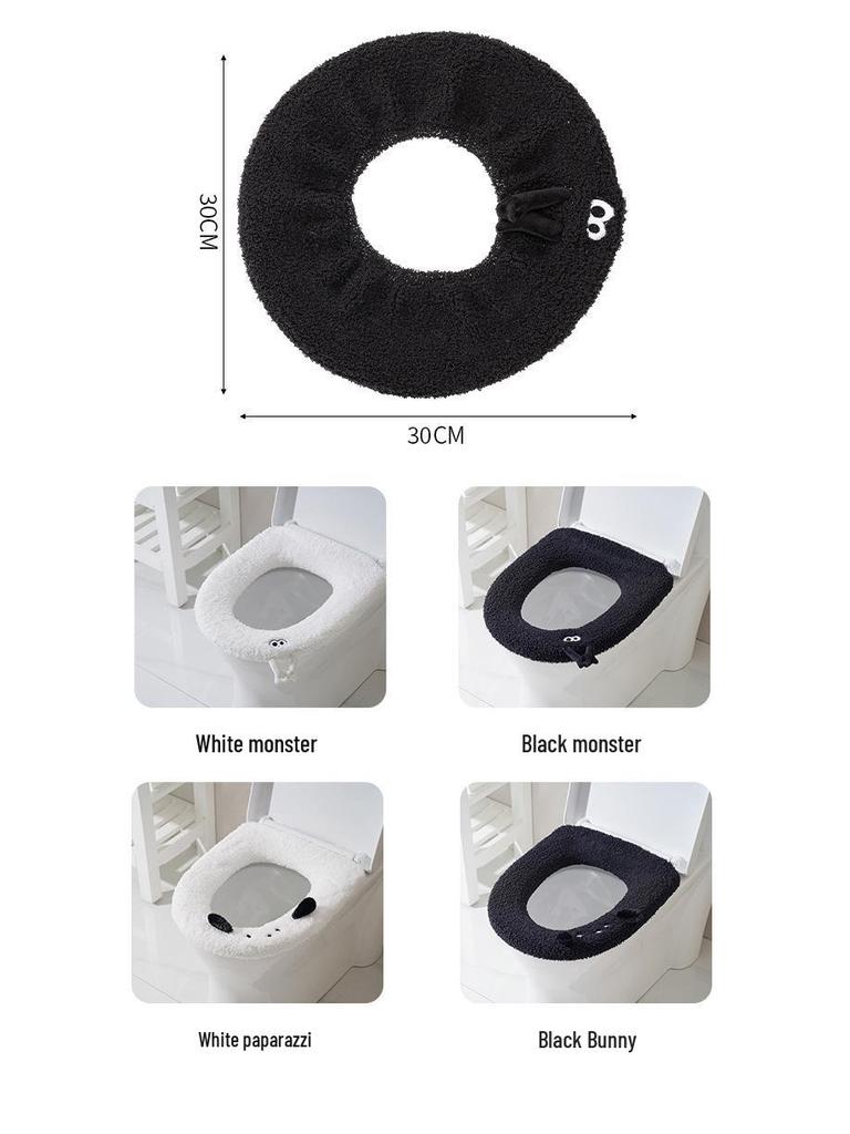 Univerzální plyšový polštář na záchodové sedátko - Vodotěsný, nadýchaný, extra velký a tlustý, proti nečistotám, plné pokrytí s madlem