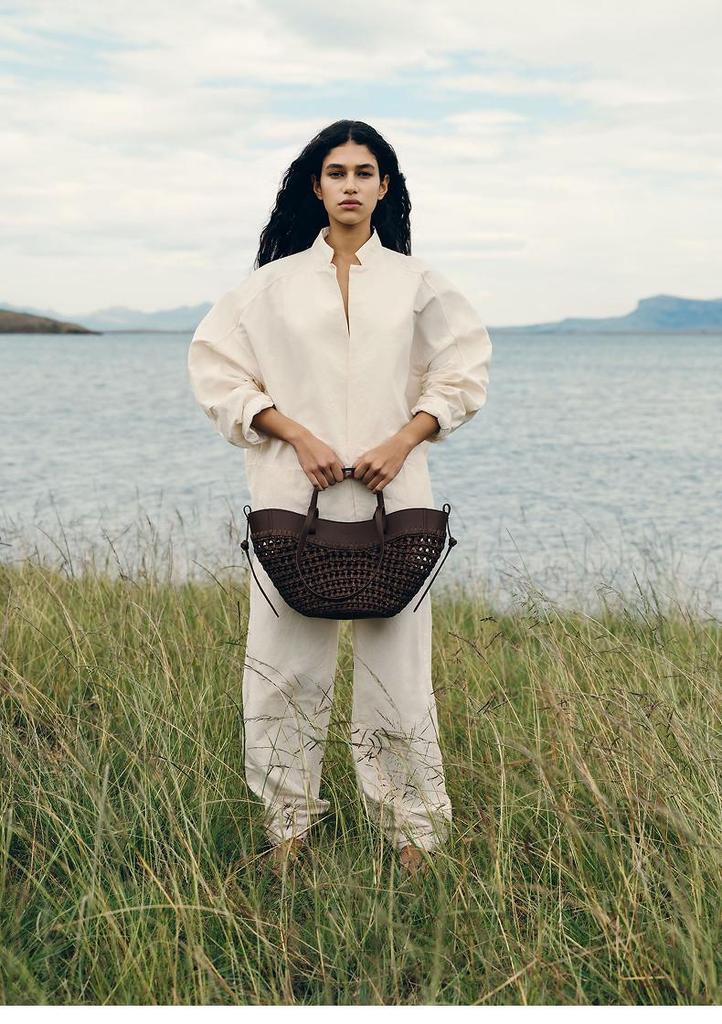 Borsa a Mano Polne Intrecciata in Vera Pelle: Borsa a Spalla alla Moda, di Grande Capacità, in Pelle di Mucca per Uso Casual o da Spiaggia