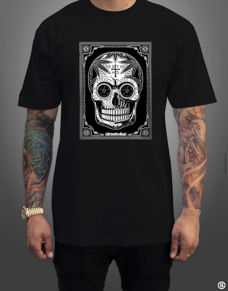 Графическая футболка Streetwise Muertos Черная M-L-XL-2XL-3XL wbr/ -4XL-5XL Унисекс XXXL
