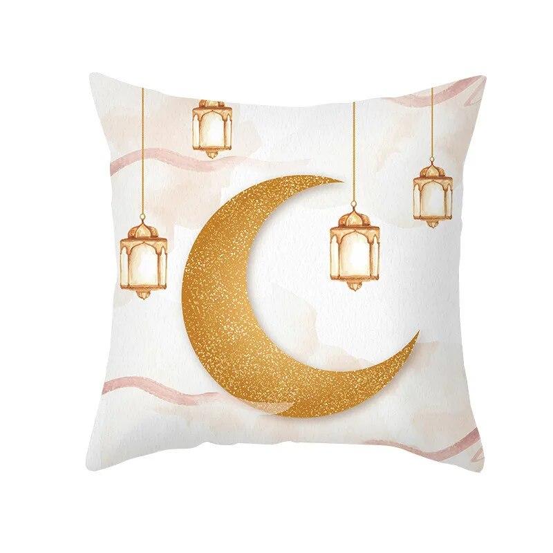 45x45cm New Islamic Muslim Party Decoration Gift Pillow Cover Sofa Office Seat Car Lumbar Cushion   Home