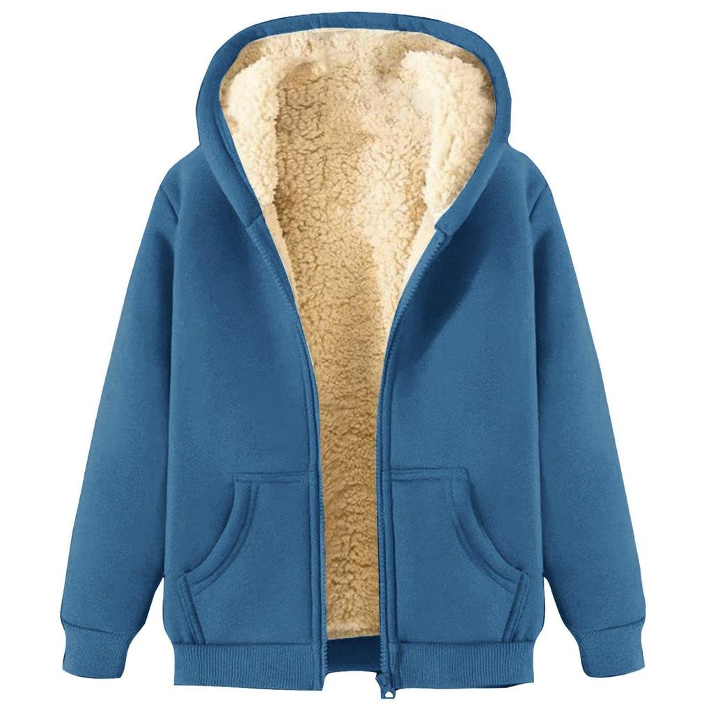 Men's Lambskin Heavyweight Hooded Cardigan: Black Plus Velvet Thickened Sweatshirt for Autumn/Winter.