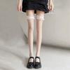 Women's Ultra-Thin Black Fishnet Stockings with Bow Lace – Sexy, Non-Slip Design