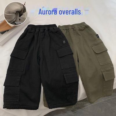 Boys' Fleece-Lined Winter Trousers - Stylish, Versatile Overalls for Kids