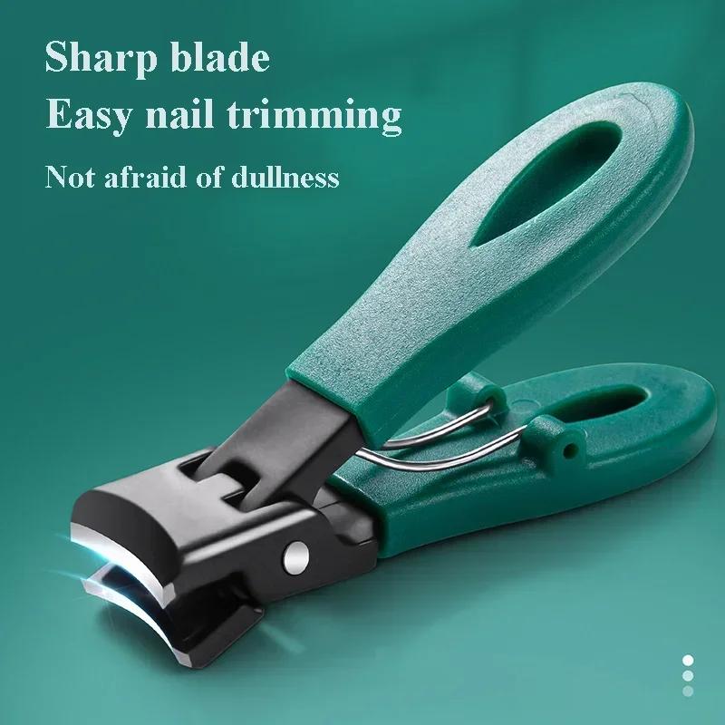 Ultra Sharp Nail Clipper Stainless Steel Wide Jaw Opening Anti Splash Toe Fingernail Trimmers Nail Cutter Manicure Pedicure Tool