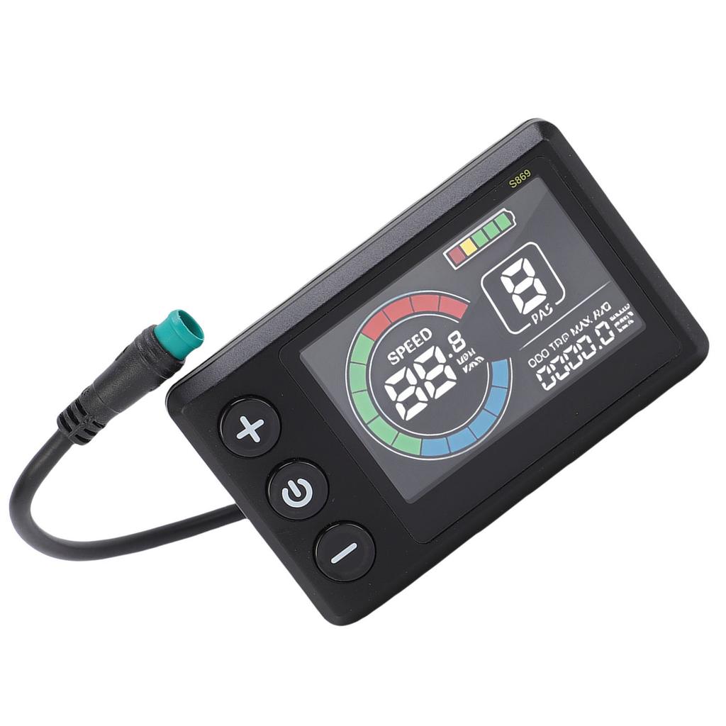 Electric Bike LCD Display Meter with 5 Core Waterproofing Wire for Electric Scooter 22.2mm 0.9in Handlebars