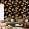 Aged Gold Ochre and Black Wallpaper for Living Room and Bedroom 50x1000