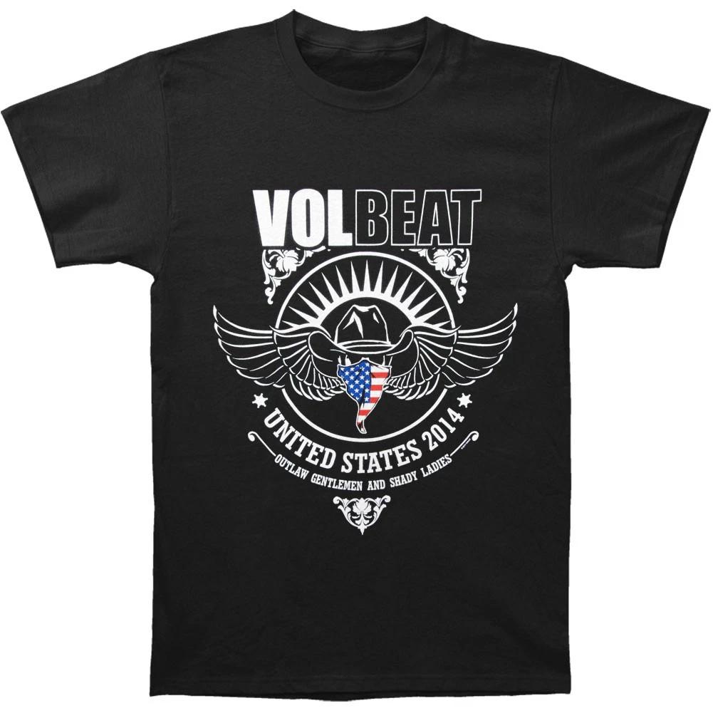 Men s Volbeat USA Skullwings Crest T-shirt Small Black S