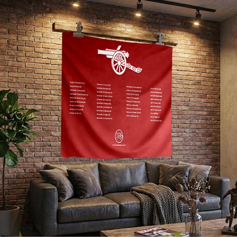 Arsenal Celebration Moment Tapestry Playroom Tapestry, Accessories for Bedroom,Livingroom, Dormitory Room Wall Decor Fan Birthday Gifts