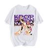 Women's Oversized T-Shirt with KPop Demon Hunters Animated Character Graphic Print Tee Casual Daily Wear & K-pop Enthusiasts