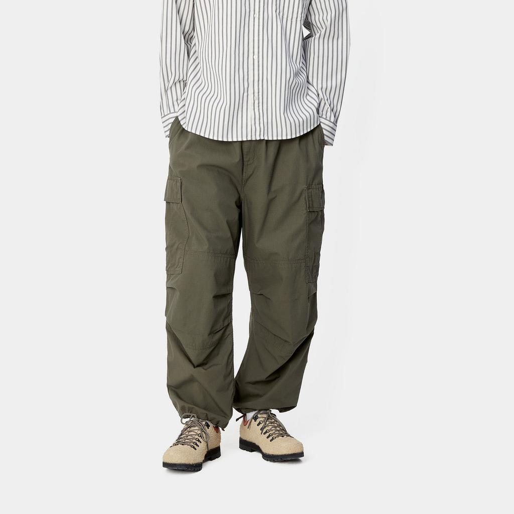 Carhartt WIP Cargo Pants Loose Fit Zipper Fly Square Label Work Pants Men pants Green I032967-63-02