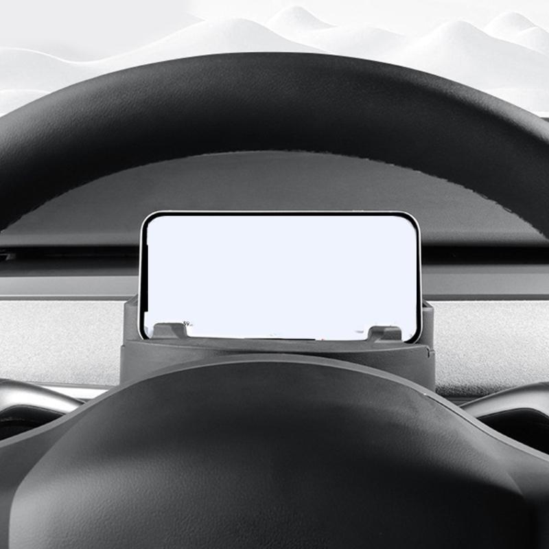 ABS Steering Wheel Phone Mount Eyewear Case Compact Storage No Obstructions Wheel Organizers Quick Fixing for Vehicle 