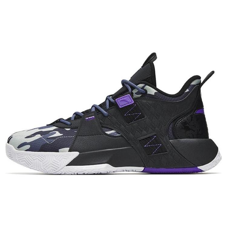 New Anta Speedy 2 Generations Cushioning Anti Slip And Wear Resistant Mid Top Basketball Shoes Men's Black 112241610-6